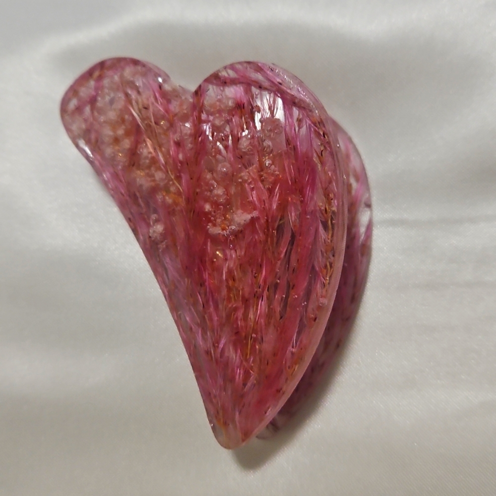One of a kind; heart-shaped mini claw clip